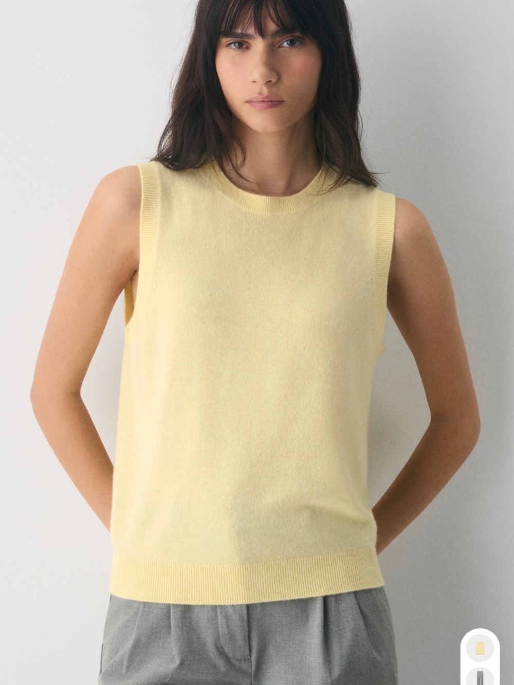 Aritzia Cashmere Vest Crew Sweater